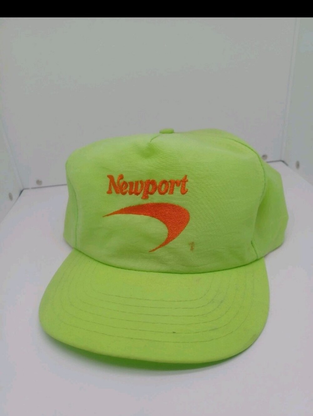 Vintage Newport Hat Cap Snapback Neon Cigarettes Adjustable Trucker Promo Mens